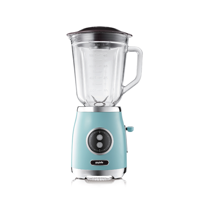 BL399B-G 레트로 스타일 1000ml 유리 블렌딩 용기 및 스테인리스 스틸 블레이드, 조리대 블렌더, 고출력 개인용 블렌더