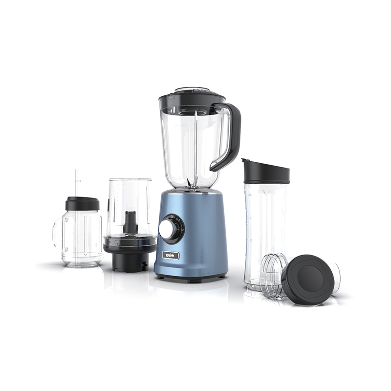 BL565ABE-P 블렌더 믹서, 다기능 1.0L 고속 스무디 메이커 및 아이스 크러셔, 600ML 휴대용 미니 블렌더 및 과즙 짜는기구용 푸드 프로세서 포함